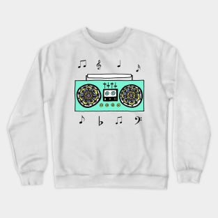 90s Boombox Radio Mandala Crewneck Sweatshirt